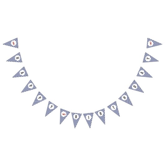 ヴィンテージの飛行機のハッピーバースデーの旗 バンティングフラッグ (全)