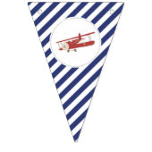 ヴィンテージの飛行機のハッピーバースデーの旗 バンティングフラッグ (第1の旗)