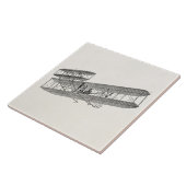 ヴィンテージの飛行機のレトロの古い複葉機の飛行機の複葉機 タイル (側面)