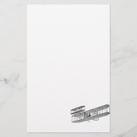 ヴィンテージの飛行機のレトロの古い複葉機の飛行機の複葉機 便箋 (正面)