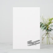 ヴィンテージの飛行機のレトロの古い複葉機の飛行機の複葉機 便箋 (スタンド正面)