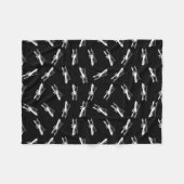 ヴィンテージの飛行機の芸術の飛んでいるな飛行機の飛行機 フリースブランケット (正面(横))