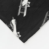 ヴィンテージの飛行機の芸術の飛んでいるな飛行機の飛行機 フリースブランケット (角)