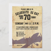 ヴィンテージの飛行機の誕生日の招待 招待状 (正面)