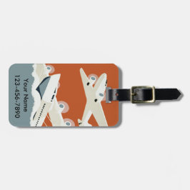 ヴィンテージの飛行機旅行カスタム ラゲッジタグ