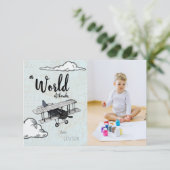 ヴィンテージの飛行機旅行パーティー|のサンキューカード サンキューカード (スタンド正面)