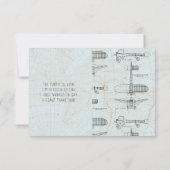 ヴィンテージの飛行機旅行パーティー|のサンキューカード サンキューカード (裏面)