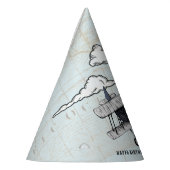 ヴィンテージの飛行機旅行子供の誕生日のパーティー パーティーハット (左)