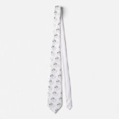 ヴィンテージの飛行機|の白黒スケッチ ネクタイ (正面)