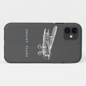 ヴィンテージの飛行機、フライトプラン Case-Mate iPhoneケース (裏面(横))