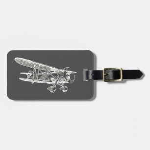 ヴィンテージの飛行機 ラゲッジタグ