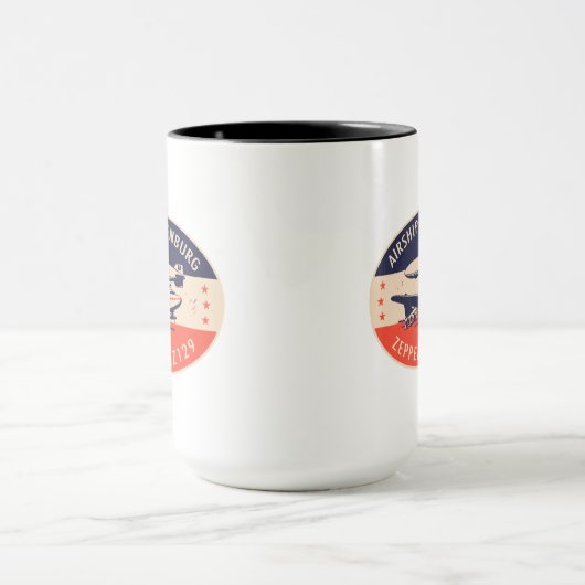 ヴィンテージの飛行船のヒンデンブルクLZ129のマグ マグカップ (中央)