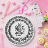 ヴィンテージの飛行船のSteampunkのデザイン ペーパープレート (パーティー)