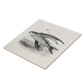 ヴィンテージの飛魚座の旧式でパーソナライズなテンプレート タイル (側面)