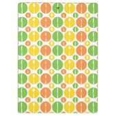 ヴィンテージの食事用器具類パターン クリップボード (裏面)