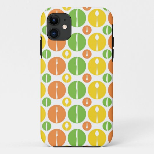 ヴィンテージの食事用器具類パターン Case-Mate iPhoneケース (裏面)