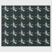 ヴィンテージの食品ビジネス、パストリーのデザートを持つパン職人 ラッピングペーパー (フラット)