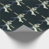 ヴィンテージの食品ビジネス、パストリーのデザートを持つパン職人 ラッピングペーパー (角)