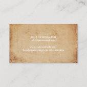 ヴィンテージの食料調達する個人的なシェフのイベント 名刺 (裏面)