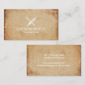 ヴィンテージの食料調達する個人的なシェフのイベント 名刺 (正面/裏面)