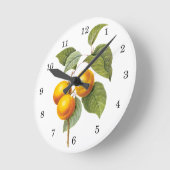 ヴィンテージの食糧フルーツ、Redoute著杏子のモモ ラウンド壁時計 (傾斜)