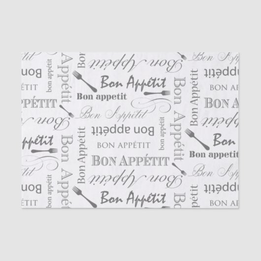 ヴィンテージの食糧恋人のグルメ向きパターン糖菓Appetit 薄葉紙 (正面)