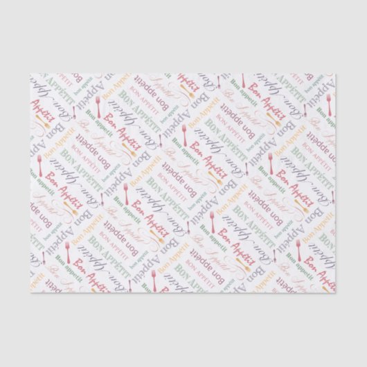 ヴィンテージの食糧恋人のグルメ向きパターン糖菓Appetit 薄葉紙 (正面)