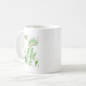 ヴィンテージの食虫植物のプリント コーヒーマグカップ (正面左)