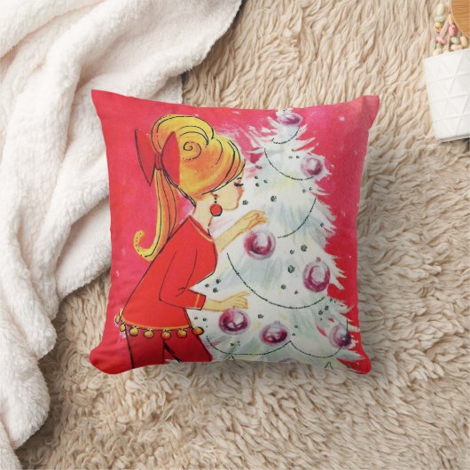 ヴィンテージの飾クリスマスデコ枕 クッション (ブランケット)