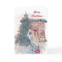 ヴィンテージの飾木の暖炉クリスマス