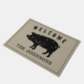 ヴィンテージの養豚場の動物のカスタムの歓迎 ドアマット (アングル)