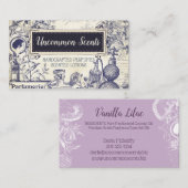 ヴィンテージの香水はローションの名刺をかぎつけます 名刺 (正面/裏面)