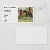 ヴィンテージの馬のイメージの乗馬の馬厩舎 名刺 (正面/裏面)