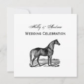 ヴィンテージの馬のスタンディング 招待状 (正面)