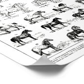 ヴィンテージの馬のタイプ馬の馬の馬リディを育成 ポスター (角)
