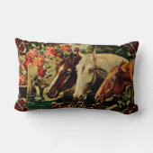 ヴィンテージの馬の装飾用クッション ランバークッション (裏面)