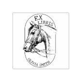 ヴィンテージの馬、現代のエクスリブリス本 ラバースタンプ (インプリント)