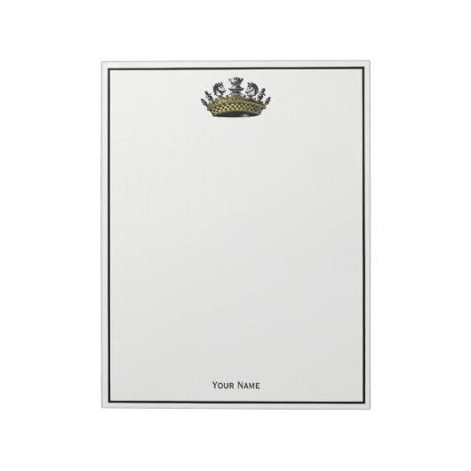 ヴィンテージの駒の色の冠 ノートパッド (回転)