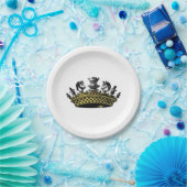 ヴィンテージの駒の色の冠 ペーパープレート (パーティー)