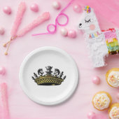 ヴィンテージの駒の色の冠 ペーパープレート (パーティー)