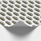 ヴィンテージの駒の色の冠 ラッピングペーパー (角)