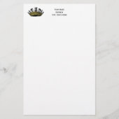 ヴィンテージの駒の色の冠 便箋 (正面)