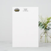 ヴィンテージの駒の色の冠 便箋 (スタンド正面)