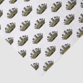 ヴィンテージの駒の色の冠 薄葉紙 (詳細)