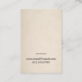 ヴィンテージの騎手の万華鏡のように千変万化するパターン 名刺 (裏面)