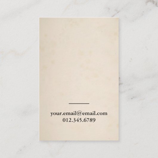 ヴィンテージの騎手の万華鏡のように千変万化するパターン 名刺 (裏面)