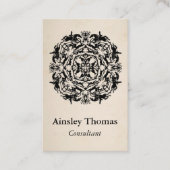 ヴィンテージの騎手の万華鏡のように千変万化するパターン 名刺 (正面)