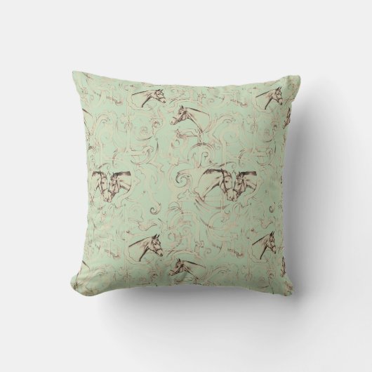 ヴィンテージの騎手の枕 クッション (正面)