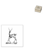 ヴィンテージの骨組みスタンプ,ゴシックの鹿の角 ラバースタンプ (押印)