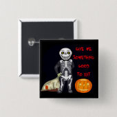 ヴィンテージの骨組トリックかTreater 缶バッジ (正面&裏面)